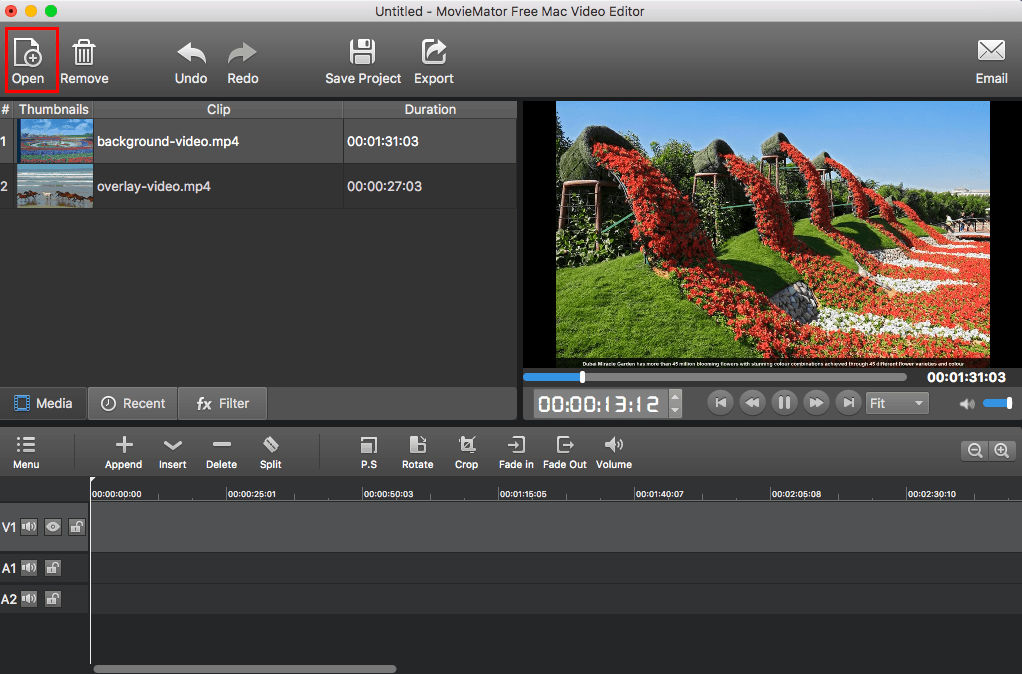 moviemator free mac video editor